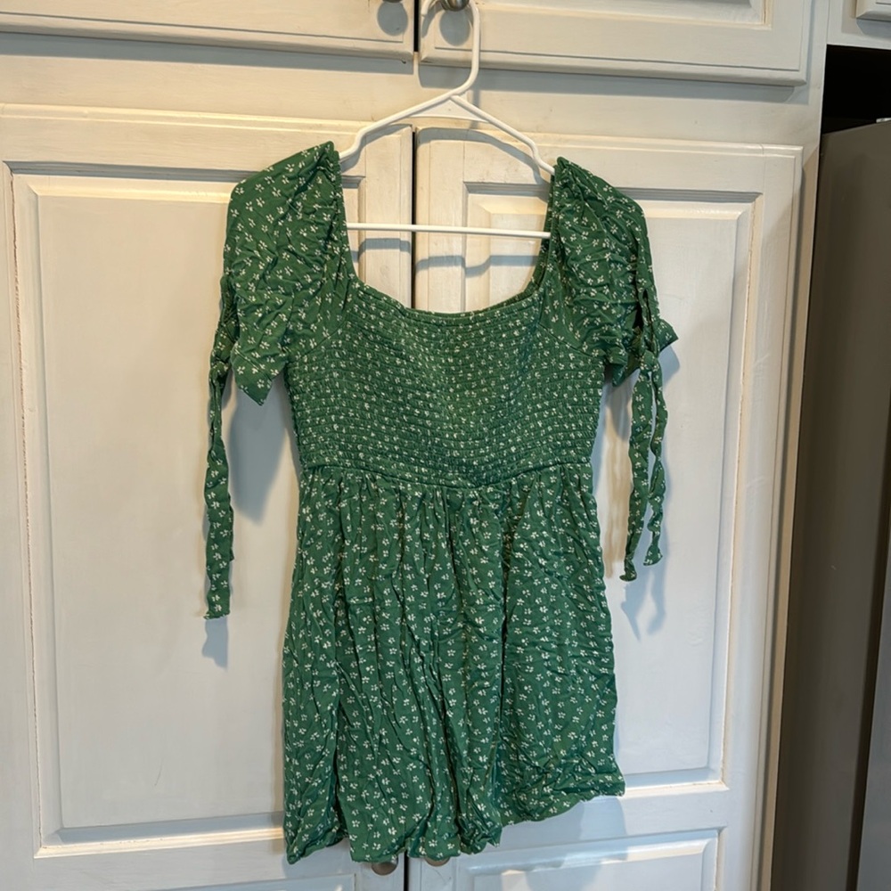 Green and white American Eagle mini dress